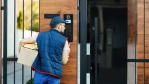 Small business access control system using keypad security for entrance