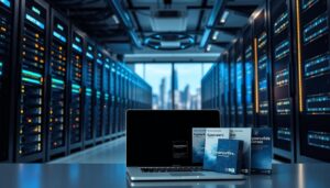 Breakdown of cybersecurity costs showing software tools, hardware devices, and cloud infrastructure used by small businesses.