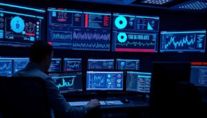 Illustration of a trusted insider misusing authorized access to compromise a company’s network and steal sensitive data. 