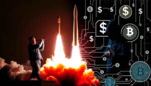 Visual representation of national security threats and corporate risks posed by North Korean hackers infiltrating U.S. businesses. 