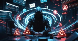 Visual representation of cyber security threats in 2025